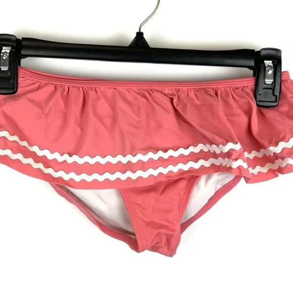 Janie And Jack Girl’s One Shoulder Pink Bikini Two Piece Swimsuit Set Size 10